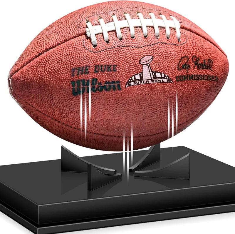 KKU Football Display Case, Acrylic Football Case Display Case Autographed Football Holder, No Assembly Required Football Display Box with Removable Built-in Football Display Stand - Image 4